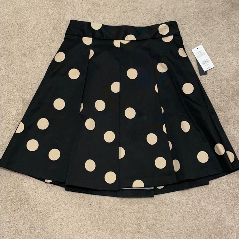 IMNYC Isaac Mizrahi: Black Polka Dot Skirt